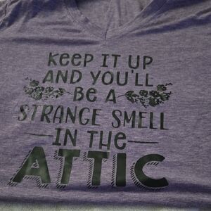 Girls' Purple Graphic Tee - 'Keep It Up' Attic Design